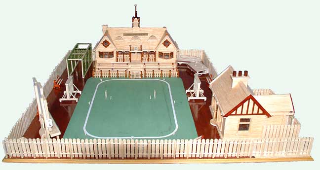 Tynemouth Cricket Pavilion made from match sticks 1909