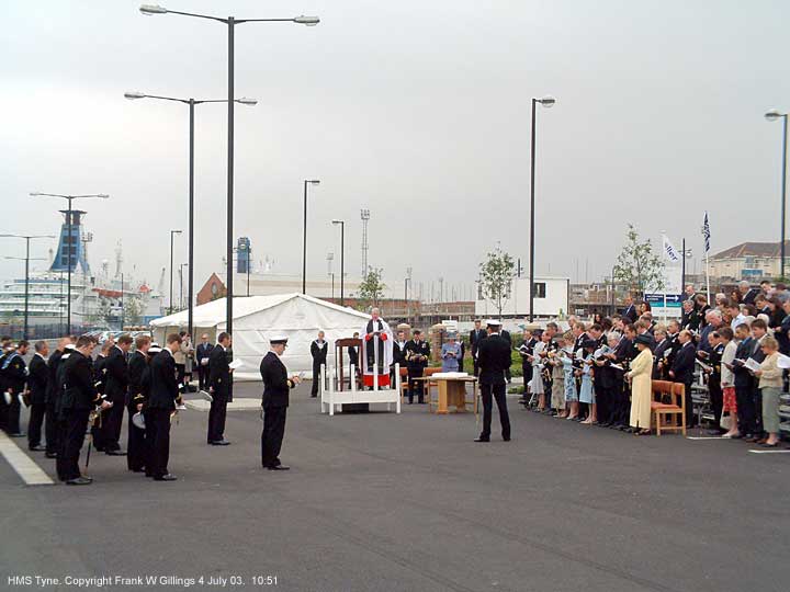 Patrol vessel HMS Tyne commissioning ceremony 4 July 2003