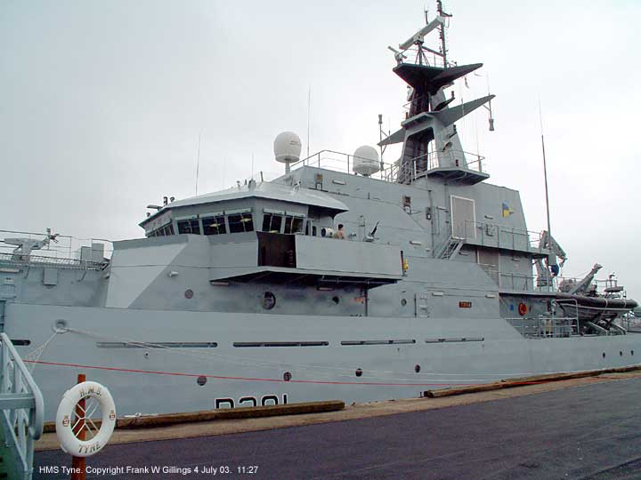 Patrol vessel HMS Tyne on the River Tyne 4 July 2003