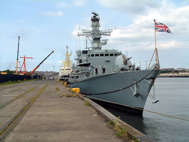 Royal Naval frigate HMS Argyll berthed at the Tyne Commission Quay North Shields. Friday June 4, 2004. Departed on Monday 7 June 2004.